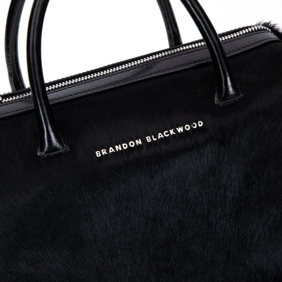 Brandon Blackwood Black Ponyhair Medium Cara Duffle Bag - Picture 3 of 7